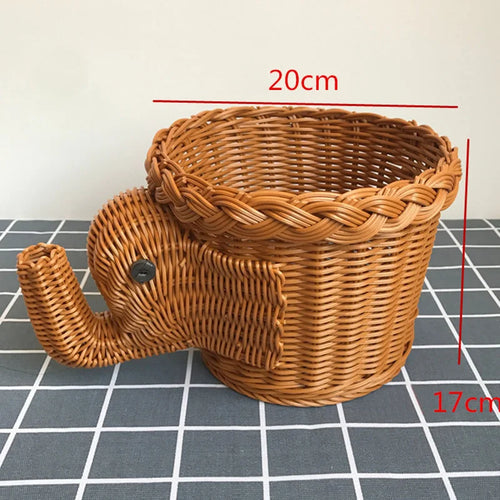 panier de rangement en rotin tissé style animal fait main - vue 25 sur 29