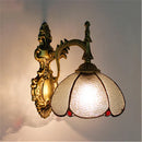 applique murale baroque en verre teinté à fleurs turques