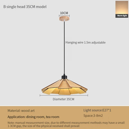 plafonnier en bois rétractable pour décoration intérieure lumineuse - vue 14 sur 18