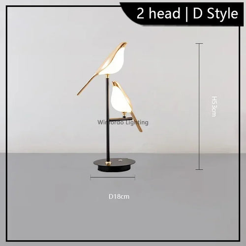 lustre led 	 art oiseau loft originalité décoration - vue 14 sur 18