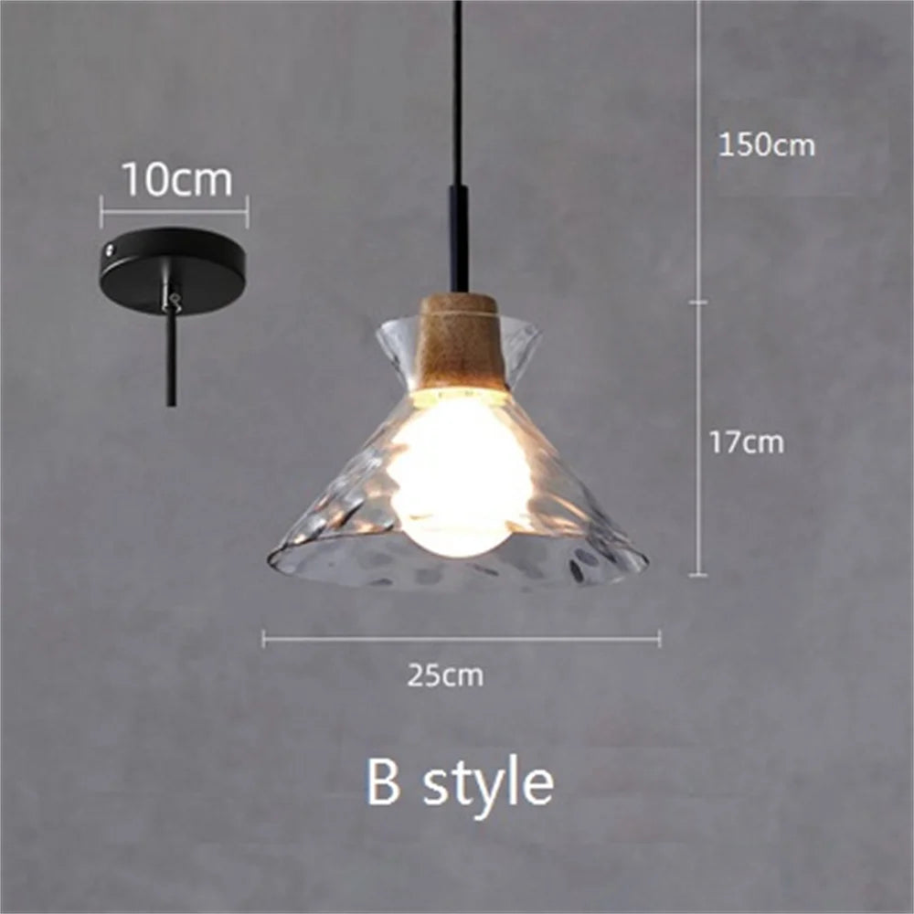 suspension LED en verre design nordique moderne décorative