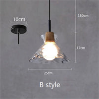 suspension LED en verre design nordique moderne décorative