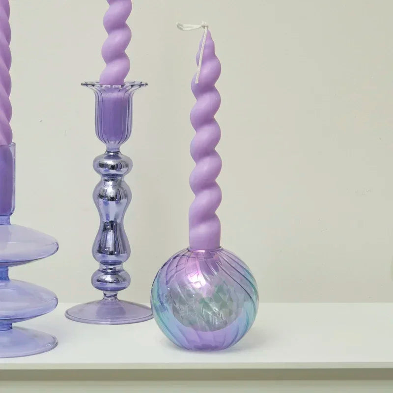 bougeoirs décoratifs en verre pour mariage et décoration intérieure - vue 3 sur 32