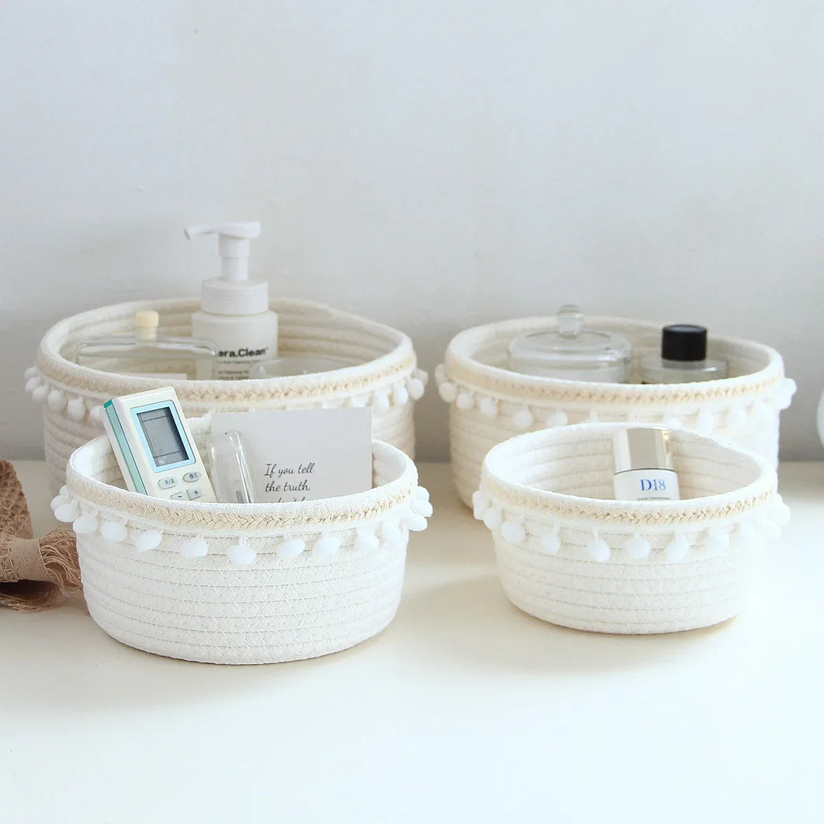 panier de rangement tissé polyvalent pour jouets et accessoires - vue 5 sur 9