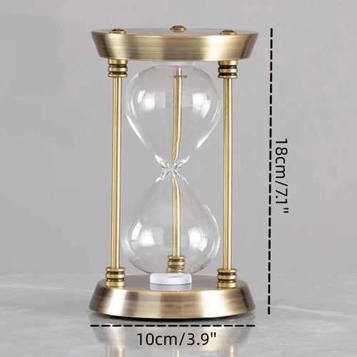 sablier en verre avec piliers décoration de bureau minuterie élégante - vue 14 sur 15