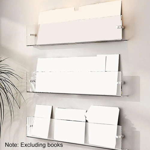 étagère murale en acrylique pour livres et magazines - vue 2 sur 10