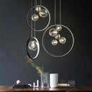 suspension moderne en verre à bulles pour restaurant et décoration intérieure