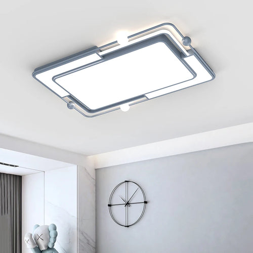 plafonnier led encastré carré moderne simple créatif - vue 3 sur 12