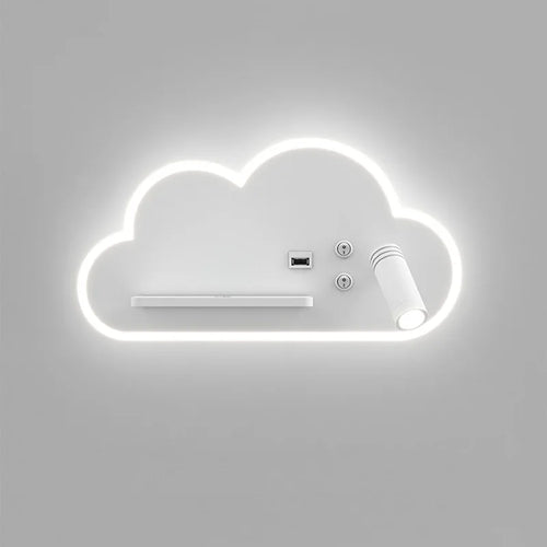 lampe de lit led multifonction avec chargeur sans fil usb - vue 5 sur 8