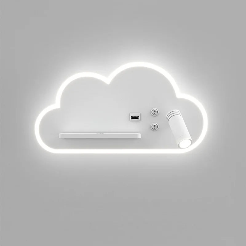 lampe de lit led multifonction avec chargeur sans fil usb - vue 4 sur 8
