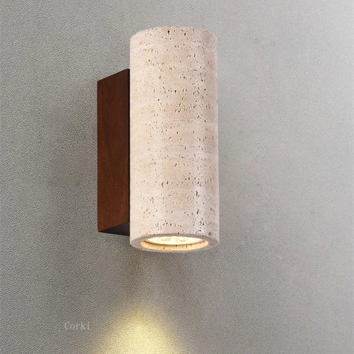 applique murale led wabi sabi en travertin décoratif d'intérieur - vue 4 sur 10