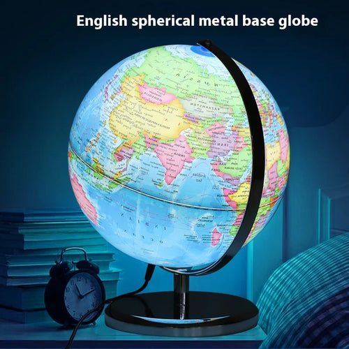 globe terrestre lumineux avec base rotative pour la rentrée scolaire - vue 5 sur 18