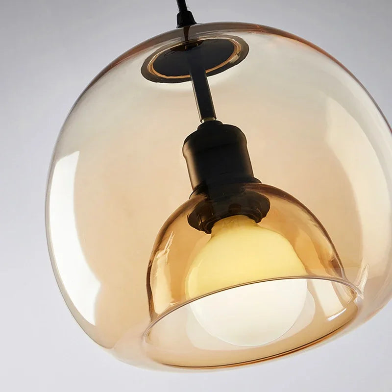 Suspension boule en verre design moderne décoratif intérieur - vue 6 sur 12