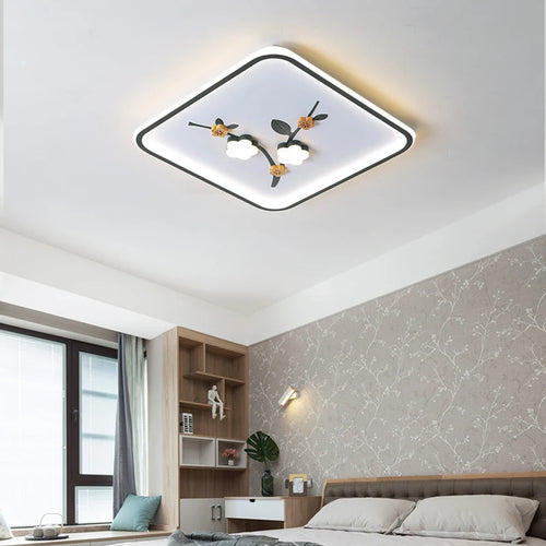 plafonnier led design floral pour décoration moderne de plafond - vue 4 sur 12