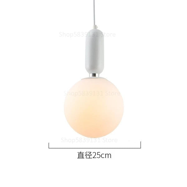boule de verre moderne suspension lumières led éclairage intérieur décoratif - vue 16 sur 22