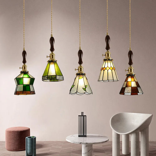 suspension nordique en cuivre avec verre teinté pour intérieur élégant - vue 3 sur 14