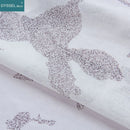 Voilage texture lin motif feuilles erable style champetre