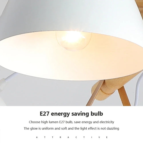 Lustre Led en bois nordique - vue 5 sur 14
