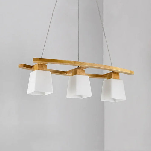suspension moderne en bois nordique style japonais pour espaces contemporains - vue 4 sur 7