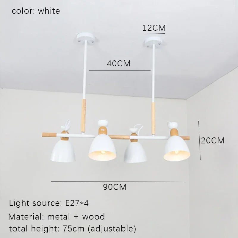 lustre design nordique en bois pour décoration intérieure moderne - vue 6 sur 7