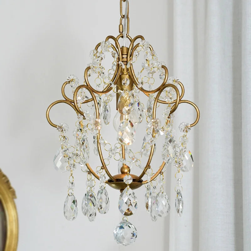 plafonnier led suspendu en cristal design moderne décoratif - vue 8 sur 8