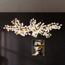 Lustre en verre blanc de luxe postmoderne