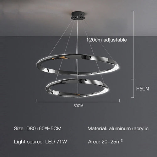 suspension led moderne avec design artistique et télécommande - vue 17 sur 16