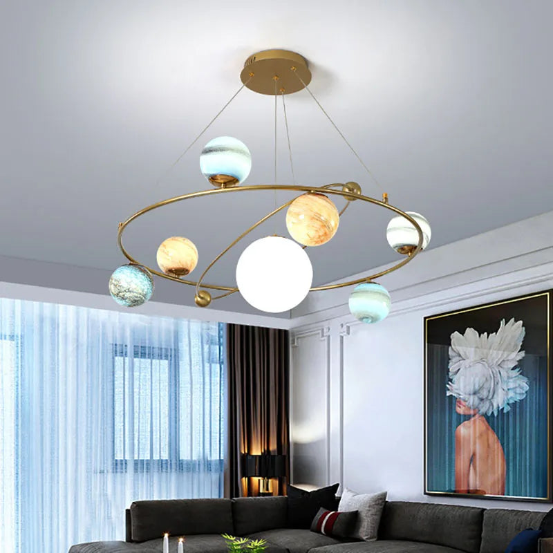 suspension créative en forme de planète pour décoration unique - vue 3 sur 9