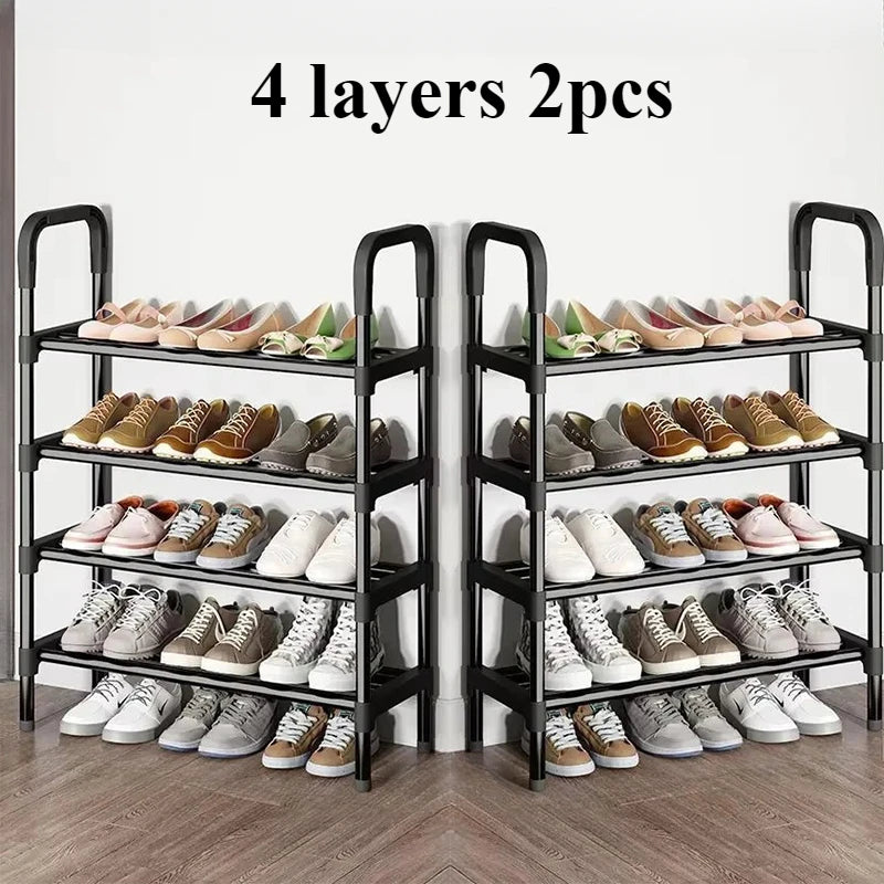 étagère à chaussures en métal à 5 niveaux gain de place tendance - vue 10 sur 16
