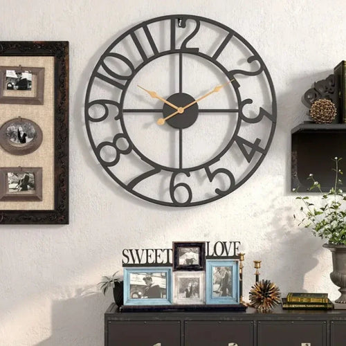 horloge murale rétro en métal décoration créative pour votre intérieur - vue 5 sur 8