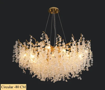 lustre vintage en verre craquelé pour décoration intérieure à led