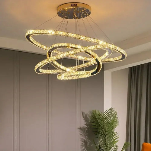 lustre en cristal winfordo pour hall d'exposition - vue 2 sur 11