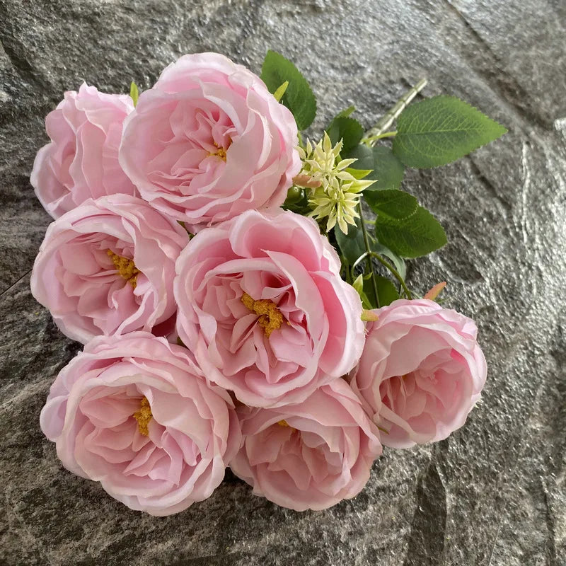 bouquet de roses en soie pour mariage et décoration intérieure - vue 1 sur 19