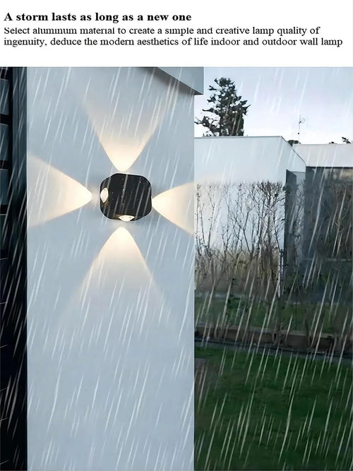 applique murale led étanche moderne pour intérieur extérieur décoratif - vue 6 sur 9