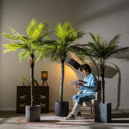 cocotier artificiel grande plante verte pour décoration intérieure - vue 3 sur 10