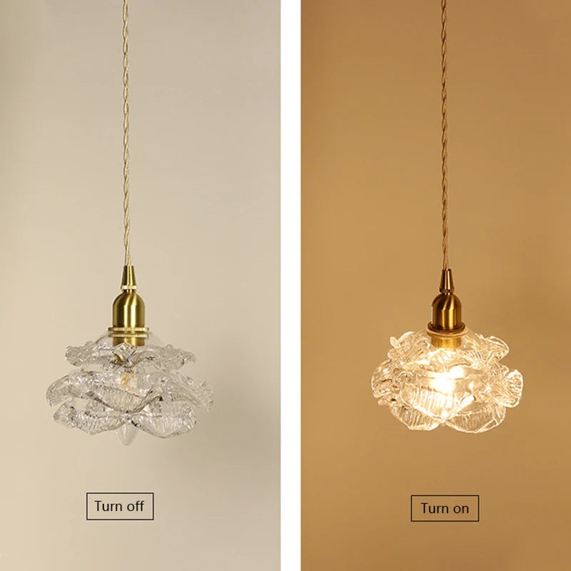 lustre en verre romantique vintage pour un éclairage élégant - vue 6 sur 8