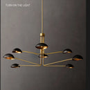 lustre rétro en cuivre design créatif à bras long