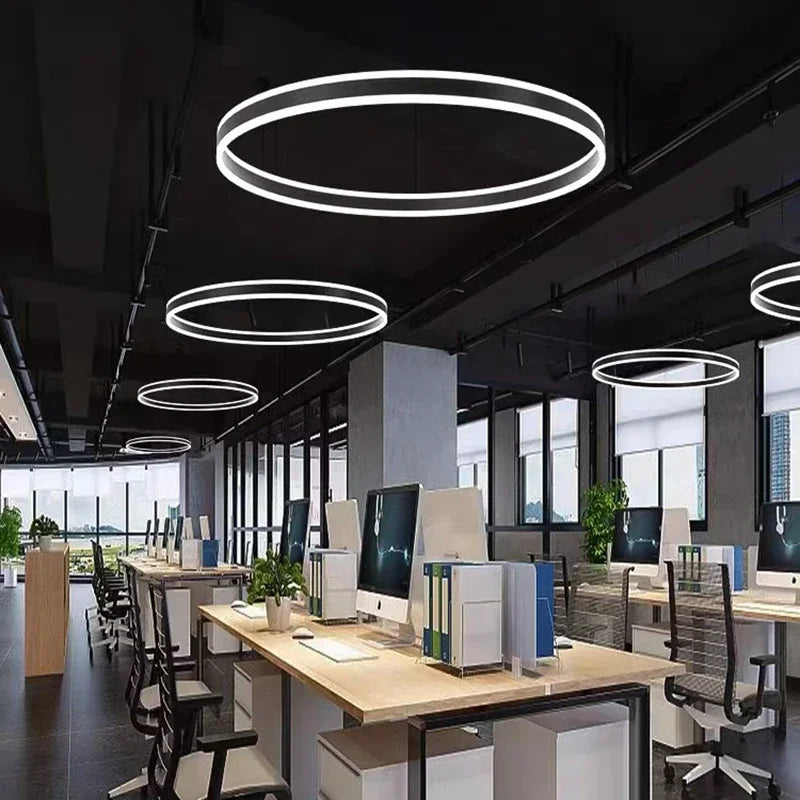 lustre circulaire à led design avec intensité variable pour intérieur - vue 6 sur 10