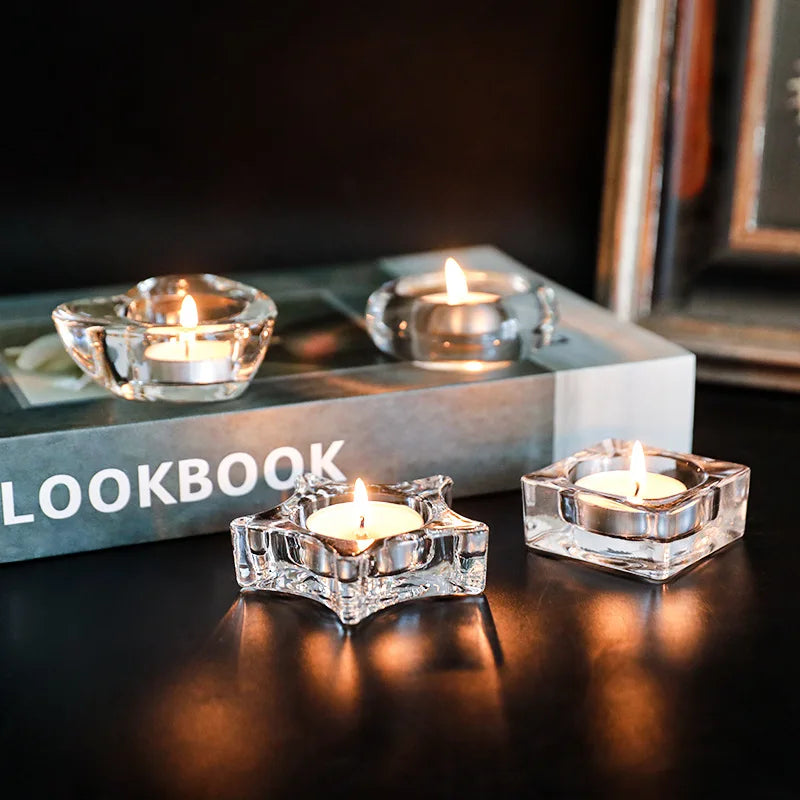 bougeoir en verre créatif pour bougie chauffe-plat décoration élégante - vue 3 sur 11