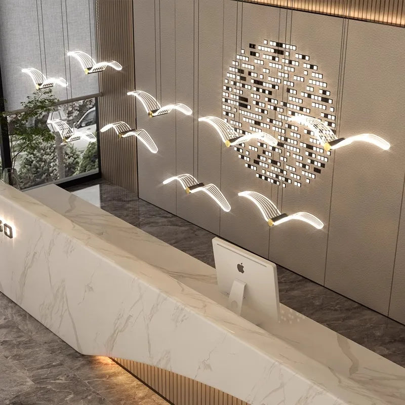 lustre moderne maison avec lumières pendantes pour le salon - vue 4 sur 10