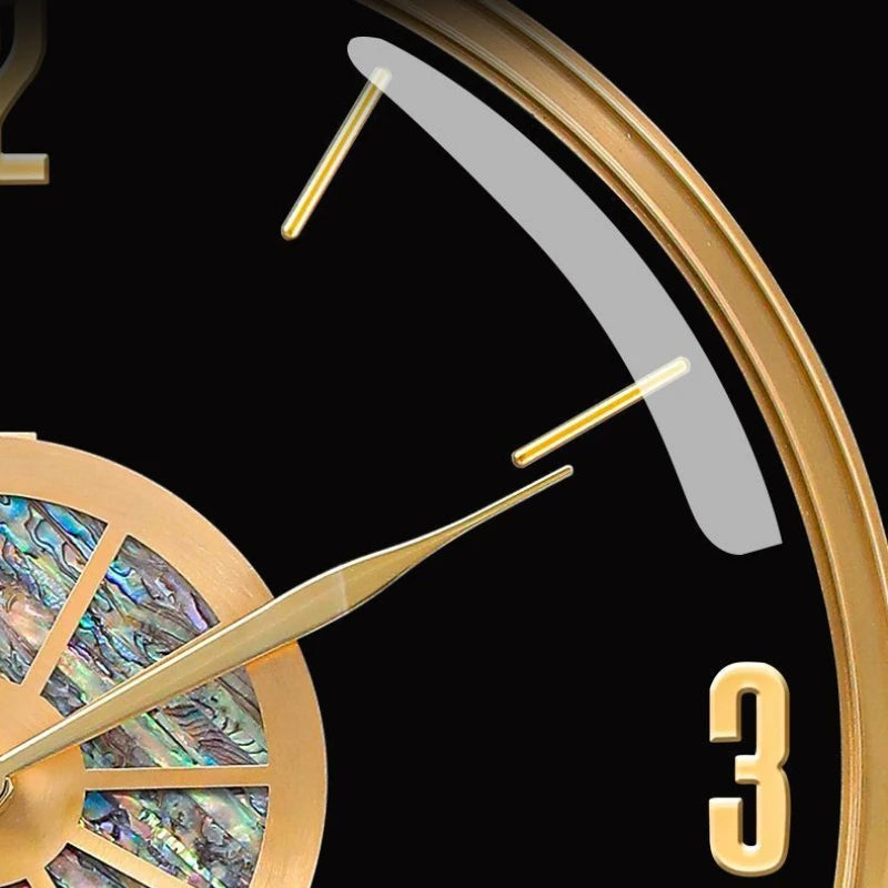 grandes horloges murales en métal silencieuses et modernes - vue 5 sur 7