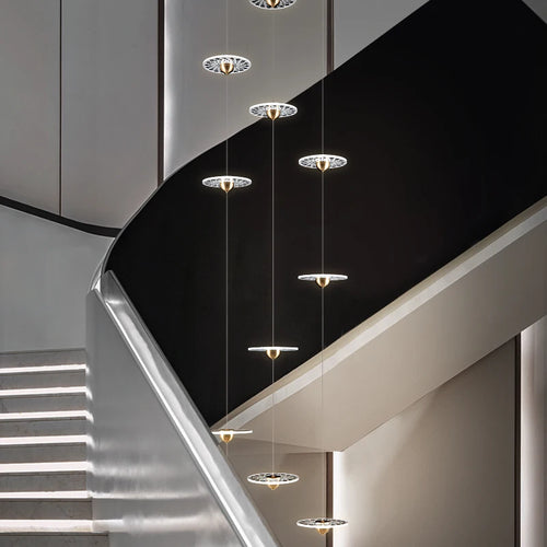 lustre moderne pour escalier design nordique simple et élégant - vue 3 sur 21