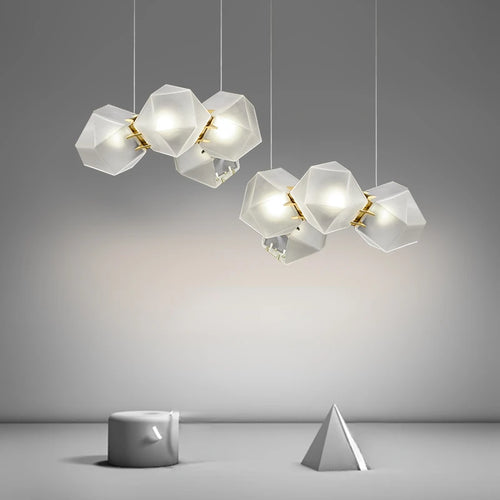 2024 Modern LED Chandelier Nordic Home Decoration  Club Front Desk Hanging Light Office Restaurant Ceiling Chandelier - vue 4 sur 12