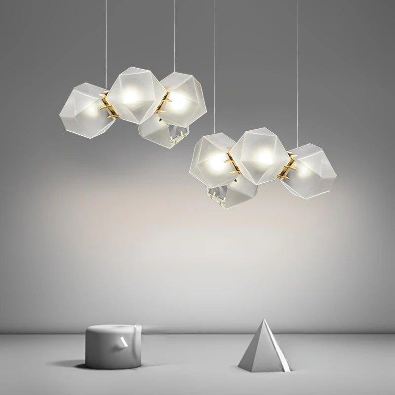 2024 Modern LED Chandelier Nordic Home Decoration  Club Front Desk Hanging Light Office Restaurant Ceiling Chandelier - vue 3 sur 12
