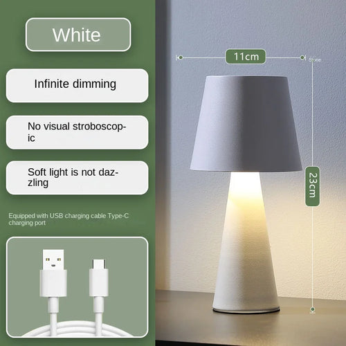 lampe de table rétro rechargeable minimaliste moderne et étanche - vue 8 sur 7