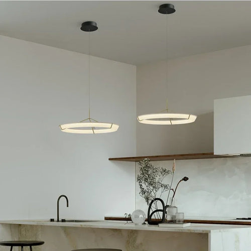 lustre nordique design suspension décorative en acrylique LED - vue 4 sur 18