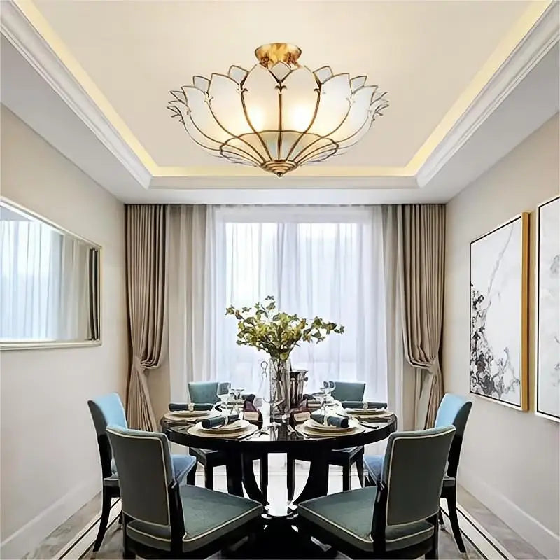 plafonnier led en cuivre design européen pour intérieur élégant - vue 6 sur 25
