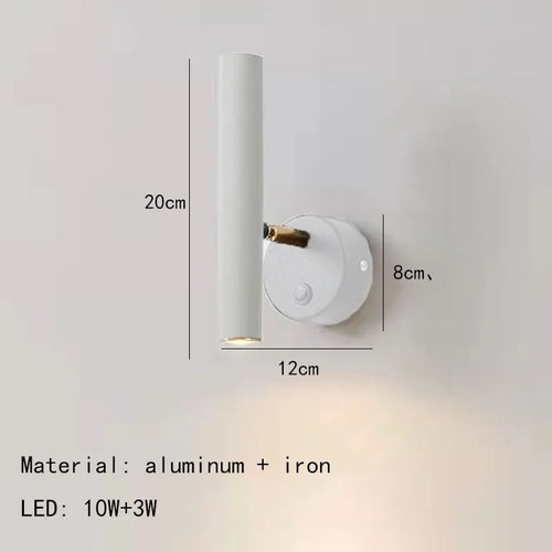 applique murale led rotative moderne pour lecture et détente