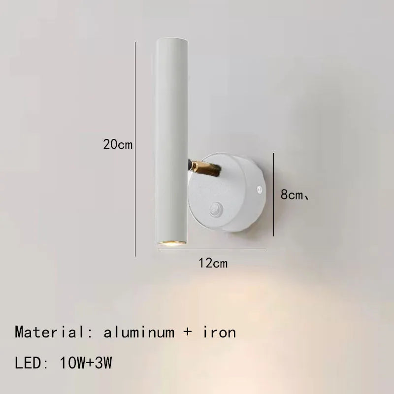 applique murale led rotative moderne pour lecture et détente