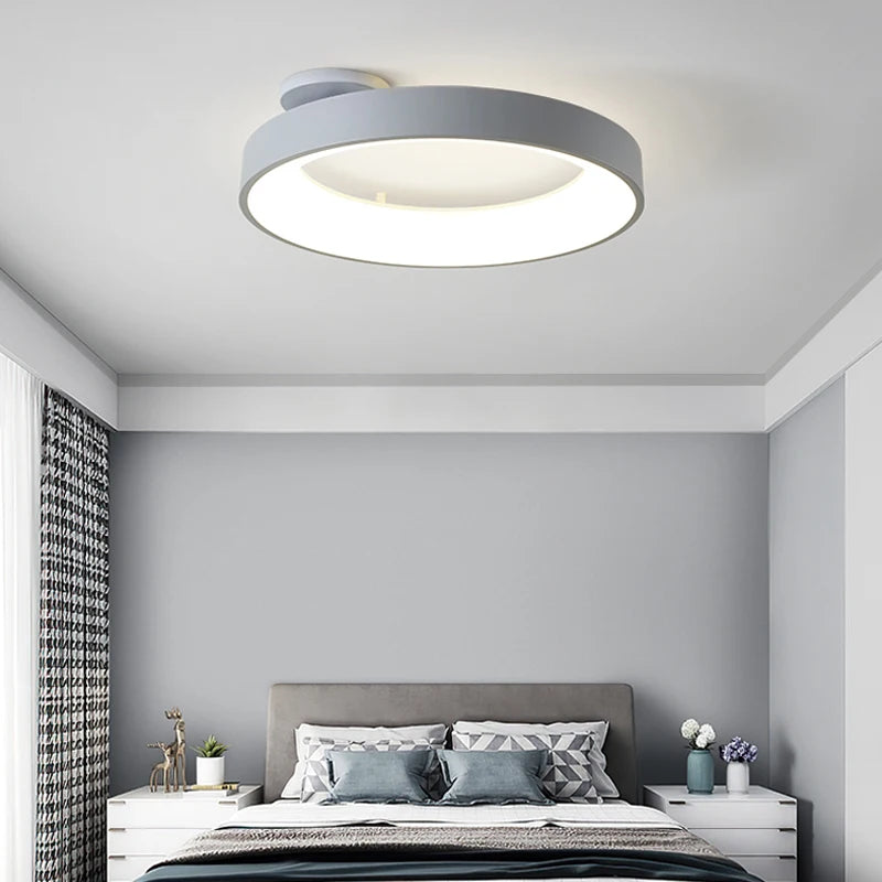 lustre led nordique simple pour décoration intérieure morandi - vue 6 sur 8